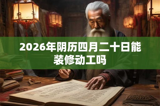 2026年阴历四月二十日能装修动工吗