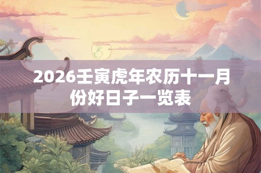 2026壬寅虎年农历十一月份好日子一览表