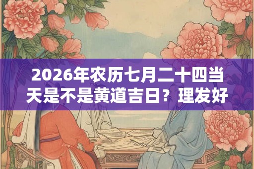2026年农历七月二十四当天是不是黄道吉日？理发好不好？