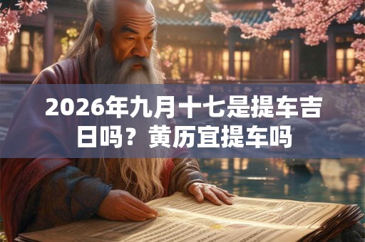 2026年九月十七是提车吉日吗?黄历宜提车吗 2026年九月十七是提车吉日吗?黄历宜提车吗