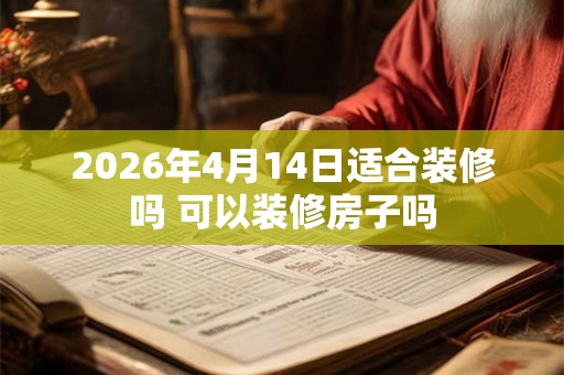 2026年4月14日适合装修吗 可以装修房子吗