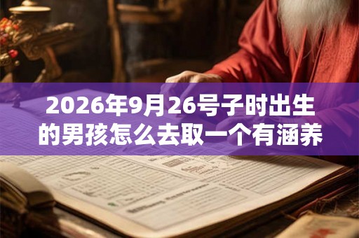 2026年9月26号子时出生的男孩怎么去取一个有涵养又好听的名字