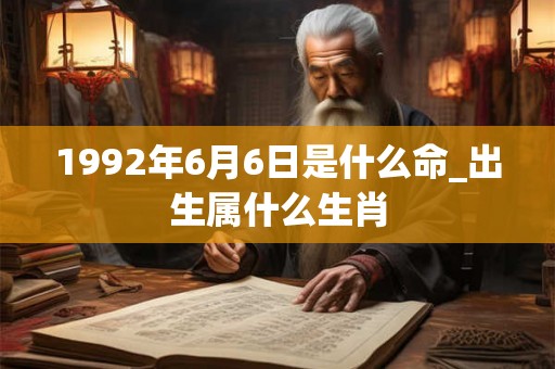 1992年6月6日是什么命_出生属什么生肖 1992年6月6日是什么命_出生属什么生肖