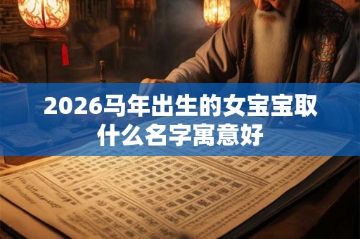 2026马年出生的女宝宝取什么名字寓意好