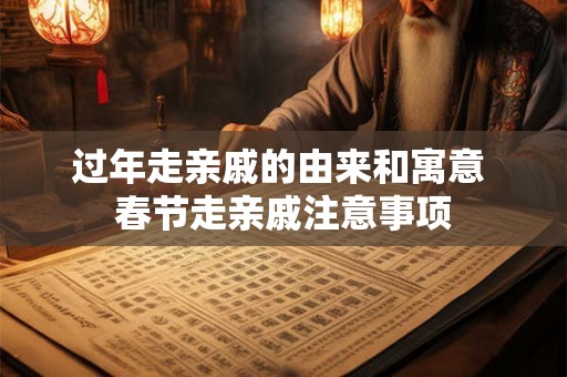 过年走亲戚的由来和寓意 春节走亲戚注意事项
