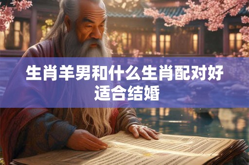 生肖羊男和什么生肖配对好 适合结婚