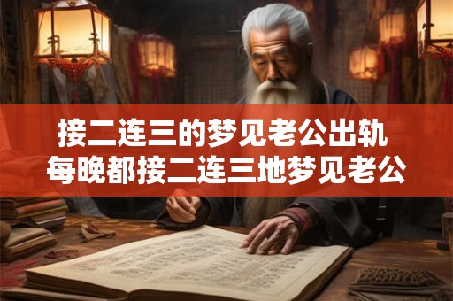 接二连三的梦见老公出轨 每晚都接二连三地梦见老公出轨这是什么意思
