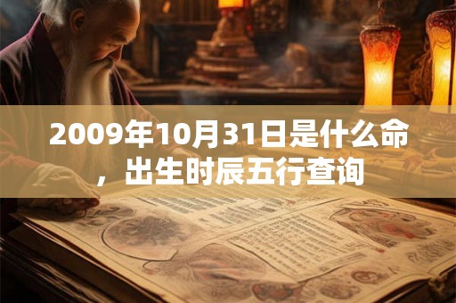 2009年10月31日是什么命，出生时辰五行查询