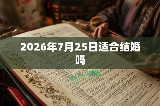 2026年7月25日适合结婚吗
