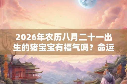 2026年农历八月二十一出生的猪宝宝有福气吗？命运如何？