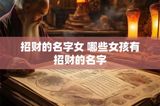招财的名字女 哪些女孩有招财的名字