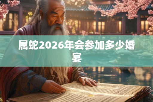属蛇2026年会参加多少婚宴