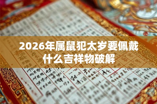 2026年属鼠犯太岁要佩戴什么吉祥物破解 2026年属鼠犯太岁要佩戴什么吉祥物破解