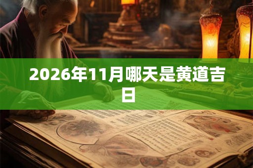2026年11月哪天是黄道吉日