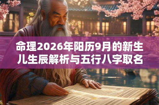 命理2026年阳历9月的新生儿生辰解析与五行八字取名 命理2026年阳历9月的新生儿生辰解析与五行八字取名