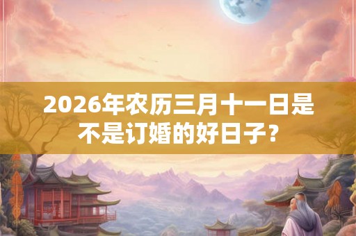 2026年农历三月十一日是不是订婚的好日子？