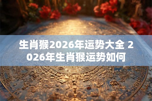 生肖猴2026年运势大全 2026年生肖猴运势如何