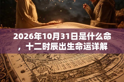 2026年10月31日是什么命,十二时辰出生命运详解 2026年10月31日是什么命,十二时辰出生命运详解