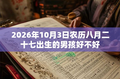 2026年10月3日农历八月二十七出生的男孩好不好