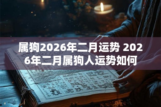 属狗2026年二月运势 2026年二月属狗人运势如何