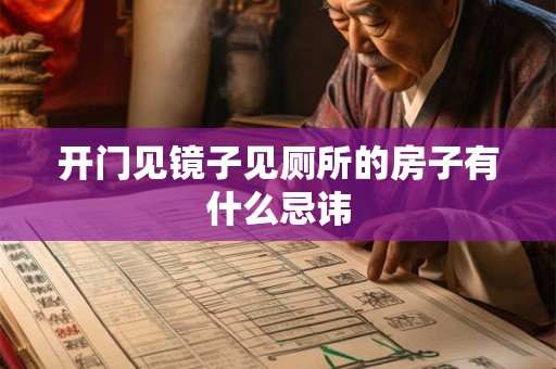 开门见镜子见厕所的房子有什么忌讳