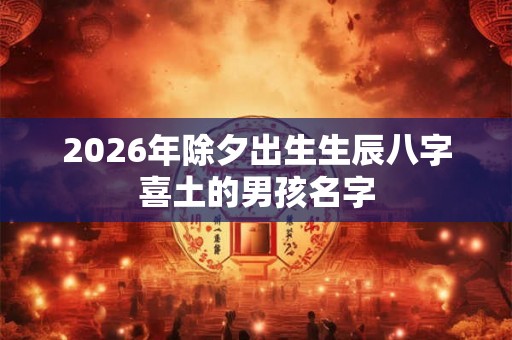 2026年除夕出生生辰八字喜土的男孩名字