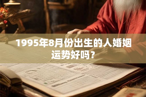 1995年8月份出生的人婚姻运势好吗？