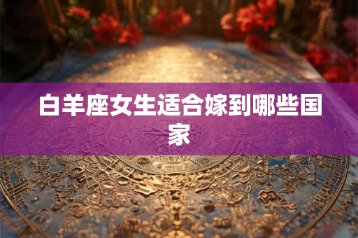 白羊座女生适合嫁到哪些国家