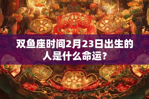 双鱼座时间2月23日出生的人是什么命运? 双鱼座时间2月23日出生的人是什么命运?