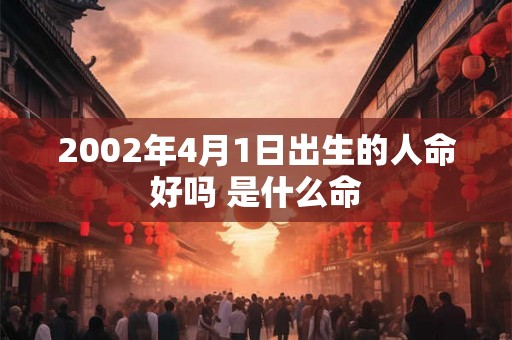 2002年4月1日出生的人命好吗 是什么命