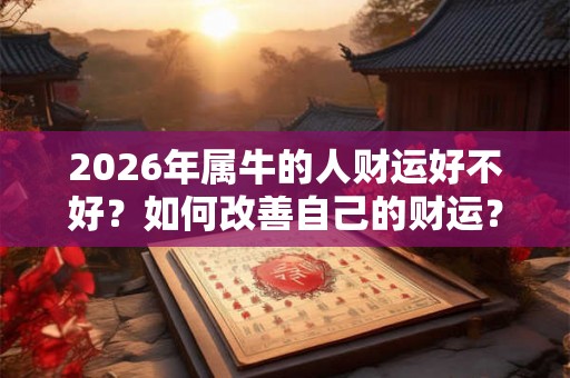 2026年属牛的人财运好不好？如何改善自己的财运？