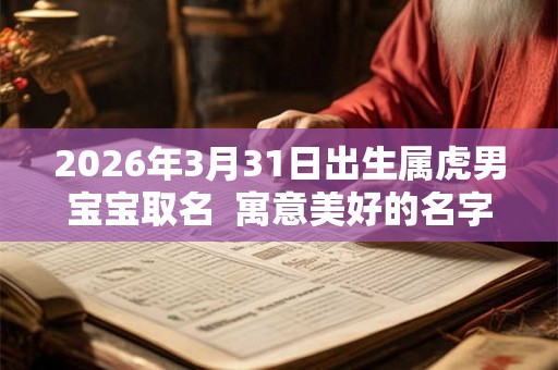 2026年3月31日出生属虎男宝宝取名  寓意美好的名字