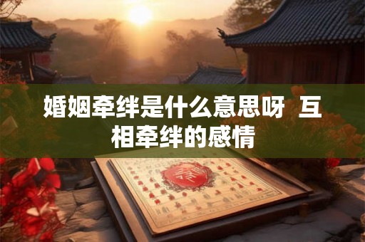 婚姻牵绊是什么意思呀  互相牵绊的感情