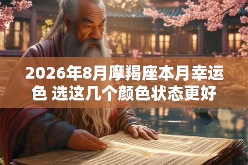 2026年8月摩羯座本月幸运色 选这几个颜色状态更好