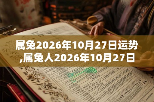 属兔2026年10月27日运势,属兔人2026年10月27日财运,生肖兔2026年10月27日运势