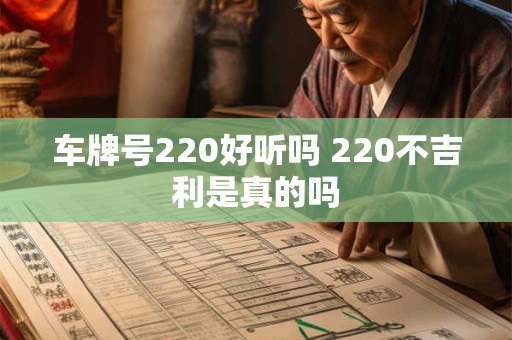 车牌号220好听吗 220不吉利是真的吗