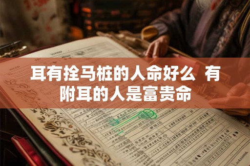 耳有拴马桩的人命好么  有附耳的人是富贵命