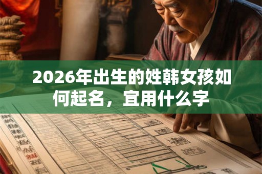 2026年出生的姓韩女孩如何起名，宜用什么字