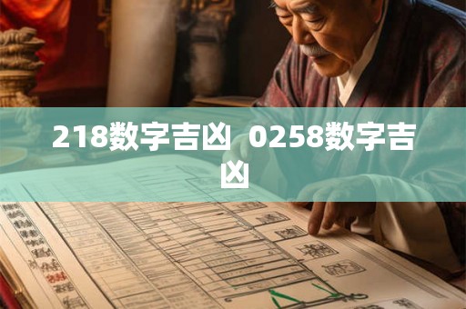 218数字吉凶  0258数字吉凶