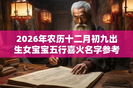 2026年农历十二月初九出生女宝宝五行喜火名字参考