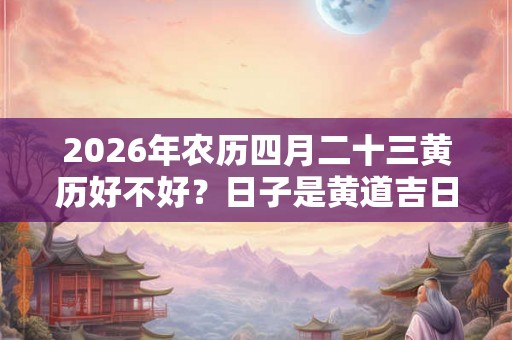 2026年农历四月二十三黄历好不好?日子是黄道吉日吗? 2026年农历四月二十三黄历好不好?日子是黄道吉日吗?