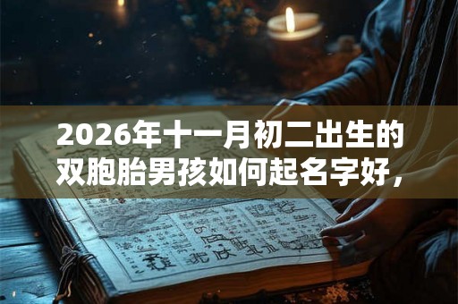 2026年十一月初二出生的双胞胎男孩如何起名字好，五行属相是什么