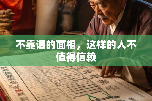 不靠谱的面相，这样的人不值得信赖