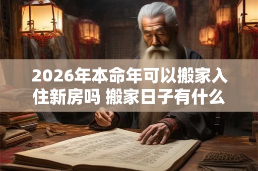 2026年本命年可以搬家入住新房吗 搬家日子有什么讲究 2026年本命年可以搬家入住新房吗 搬家日子有什么讲究