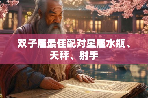 双子座最佳配对星座水瓶、天秤、射手