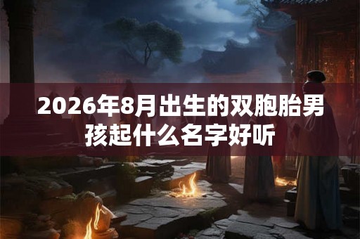 2026年8月出生的双胞胎男孩起什么名字好听