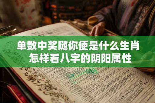 单数中奖随你便是什么生肖  怎样看八字的阴阳属性