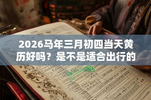 2026马年三月初四当天黄历好吗？是不是适合出行的日子？