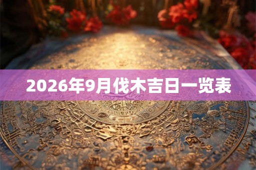 2026年9月伐木吉日一览表