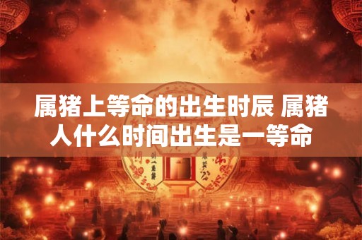 属猪上等命的出生时辰 属猪人什么时间出生是一等命